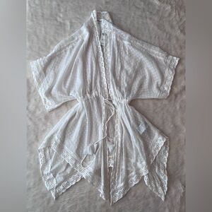 Abercrombie & Fitch White Lace Dot Cover-up